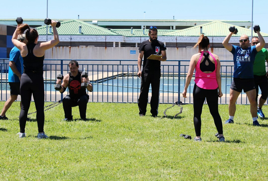 diverse people in training