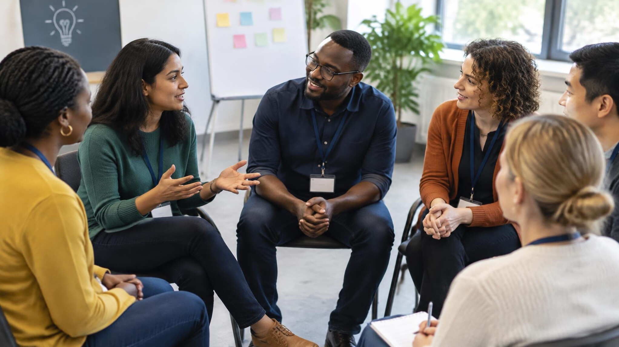 group discussion in workshop